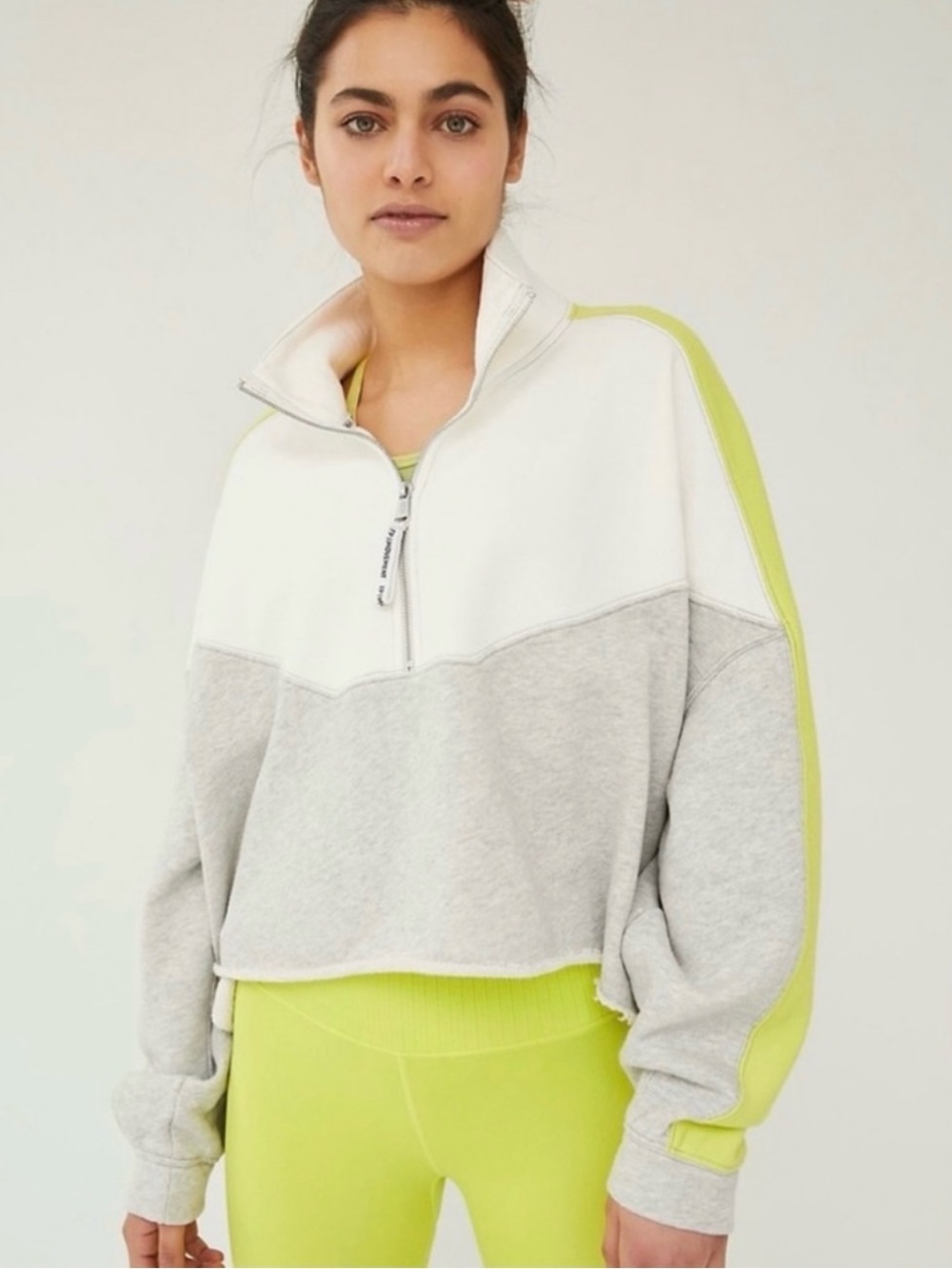 NWOT Free People Split Second Half Zip Pullover